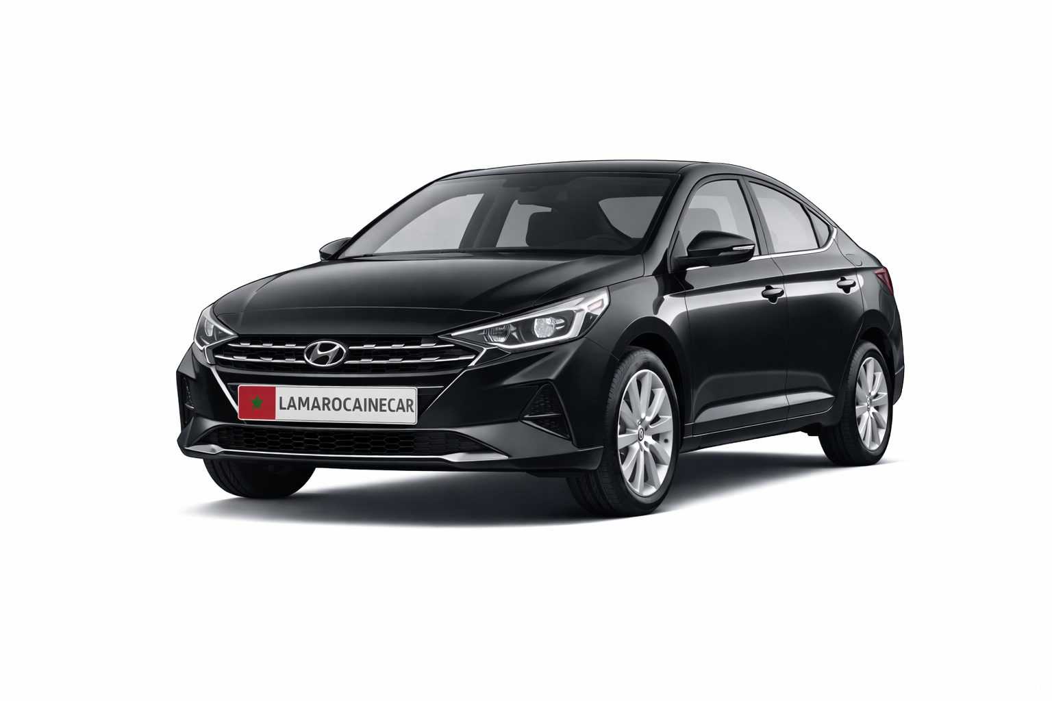 Hyundai Accent noire – location berline économique et fiable au Maroc