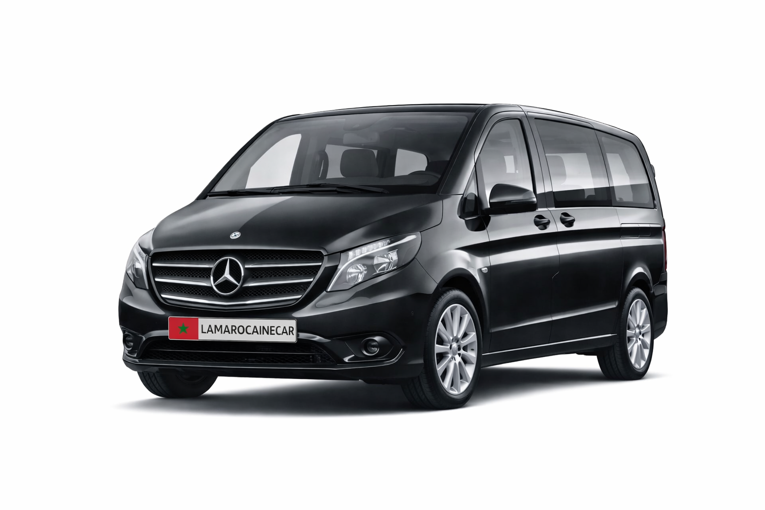 Mercedes Vito noir – location van premium pour transport de groupes au Maroc